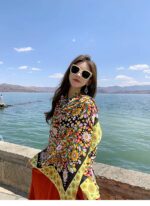 Premium Quality Cotton Tassel Yellow Style Long Scarf - Image 4