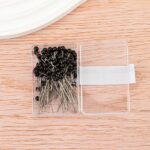 Stainless Steel 40mm Pearlescent Needle Safety Hijab Pins 100 Pieces/Box Black