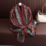 Color Premium Quality Viscose Maroon Long Scarf