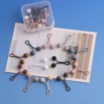 Matte Rubber Paint Bead 12 pcs set U Hijab Clips Traceless mixed colors