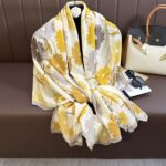 Color Premium Quality Viscose Yellow Daisy Long Scarf