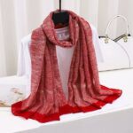 Color Premium Quality Viscose Maroon Long Scarf