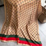 Silk Satin Long Scarf Dior Brown - Image 3