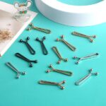 No Snag U Shaped Hijab Pin 12 pcs Set Gun Black colors - Image 3