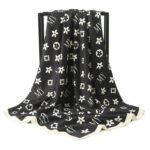 Silk Small Square Scarf black - Image 2