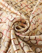 Mulberry Silk Satin Letters-pink Western Style Long Scarf - Image 4