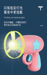 Baby Toy luminous bamboo dragonfly ejection pistol rotary flash flying saucer frisbee night yellow - Image 3
