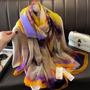 O1CN01wKgyab1fBqssJc6Qk_2215606863969-0-cib.310x310.jpg Transparent Thin Silk Purple Fortune Tree Long Scarf - Image 1