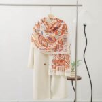 Color Premium Quality Viscose Dunhuang desert white Long Scarf