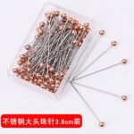 Stainless Steel 40mm Pearlescent Needle Safety Hijab Pins 100 Pieces/Box Multi