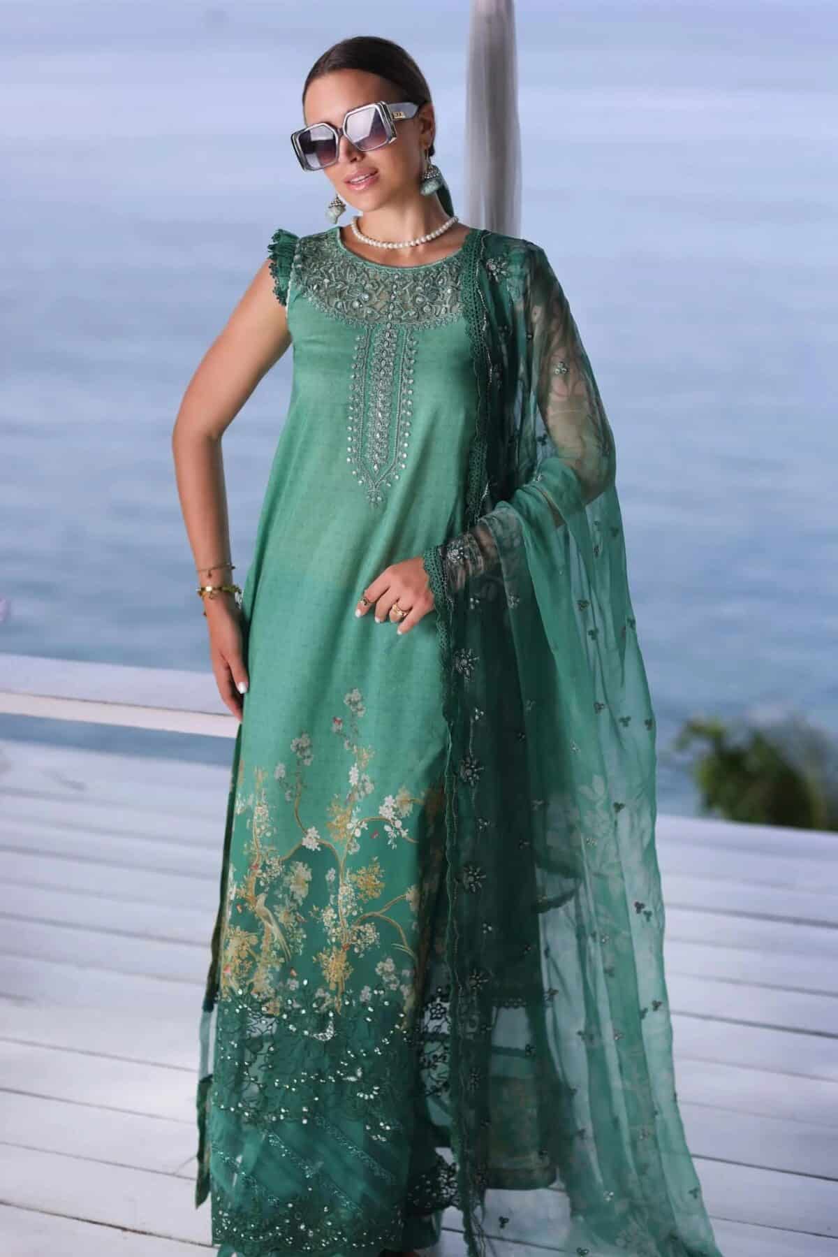Noor by Saadia Asad Luxe PrintKari Unstitched Lawn 3Pc Pakistan Inspire - Image 5