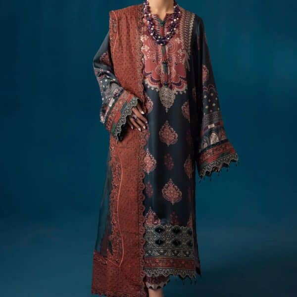 Three-Piece Nureh Secretoria Silk Unstitched Printed Pakistan Inspire