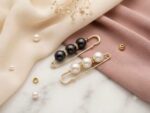 Stainless Steel Pearl Safety Pins/ Shoulder  2 Pieces