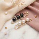 Stainless Steel Pearl Safety Pins/ Shoulder  2 Pieces